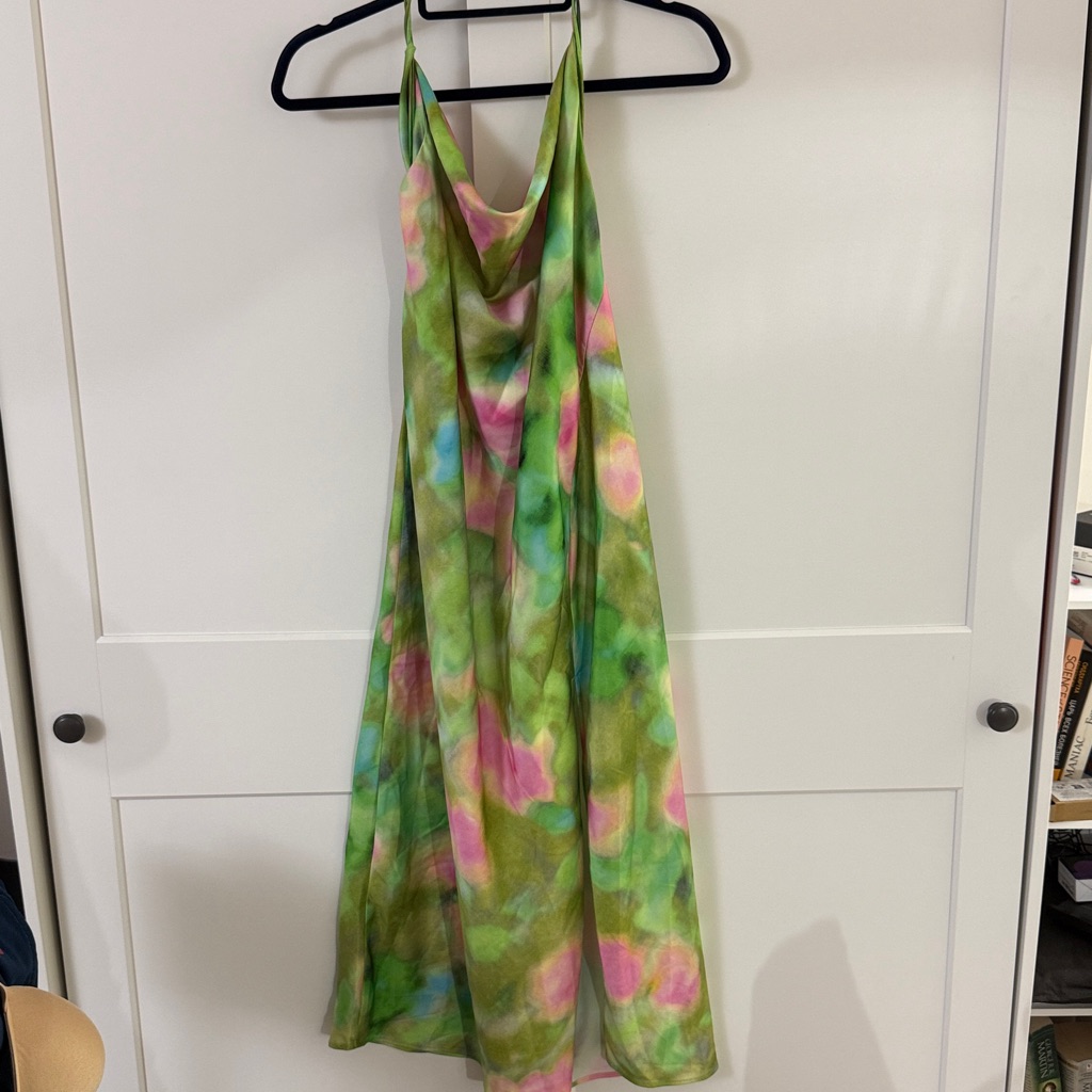 H&M Green And Pink Maxi Dress